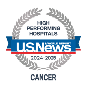 U.S. News & World Report High Performing Cancer Badge