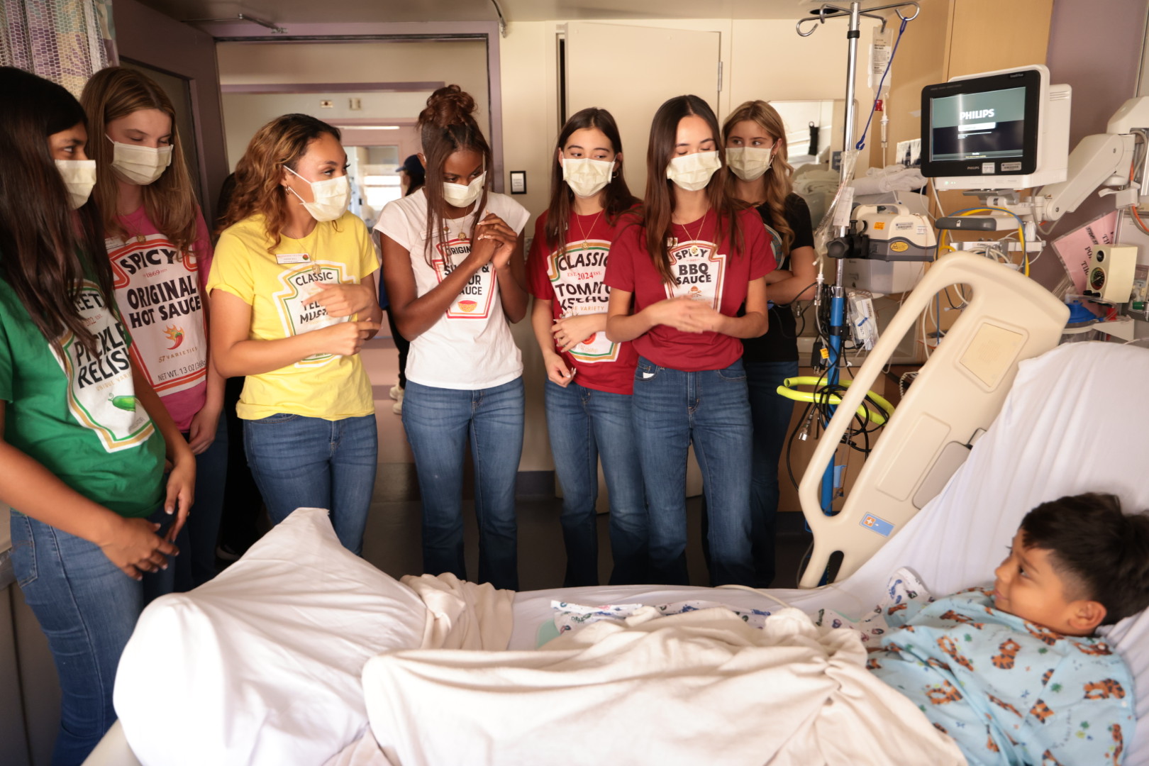 Huntington Health Pediatric and NICU Patients, Families and Staff celebrate Halloween with the Tournament of Roses Rose Court