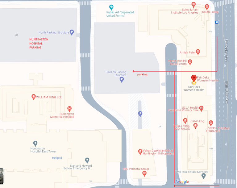 location map - Fair Oaks Womens Health