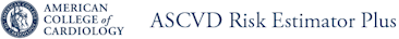 LOGO: American college of cardiology. ASCVD risk estimator plus